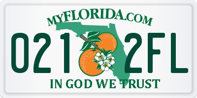 FL license plate 0212FL