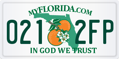 FL license plate 0212FP