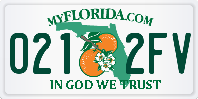 FL license plate 0212FV