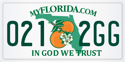 FL license plate 0212GG