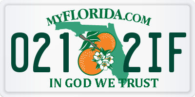 FL license plate 0212IF