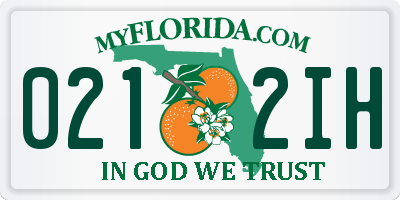 FL license plate 0212IH