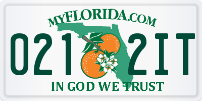FL license plate 0212IT