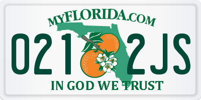 FL license plate 0212JS