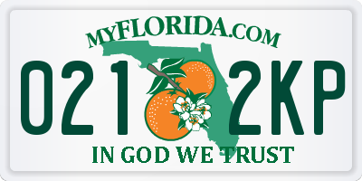 FL license plate 0212KP
