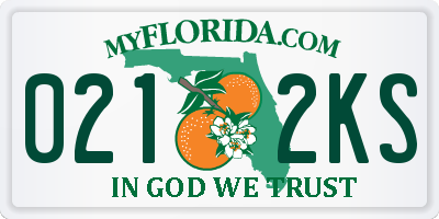 FL license plate 0212KS