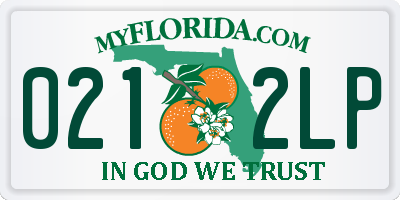 FL license plate 0212LP