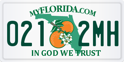 FL license plate 0212MH