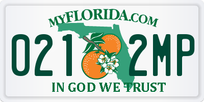 FL license plate 0212MP