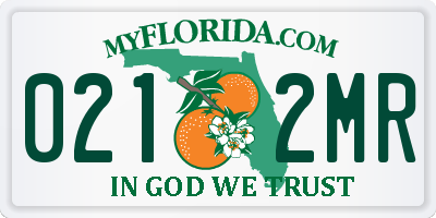 FL license plate 0212MR