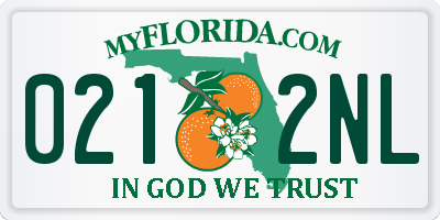 FL license plate 0212NL