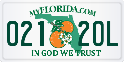 FL license plate 0212OL