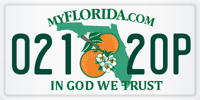 FL license plate 0212OP