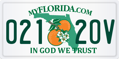 FL license plate 0212OV
