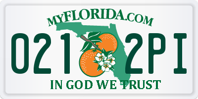 FL license plate 0212PI