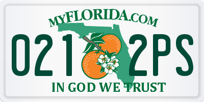 FL license plate 0212PS