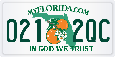 FL license plate 0212QC