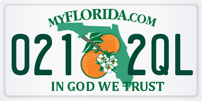 FL license plate 0212QL