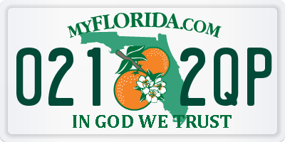 FL license plate 0212QP