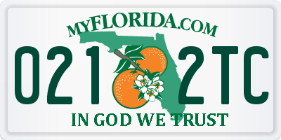 FL license plate 0212TC