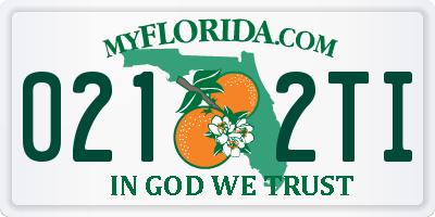 FL license plate 0212TI