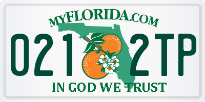 FL license plate 0212TP