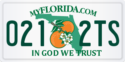 FL license plate 0212TS