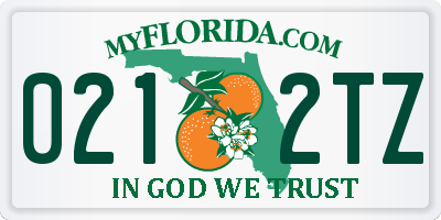 FL license plate 0212TZ