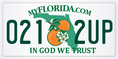 FL license plate 0212UP