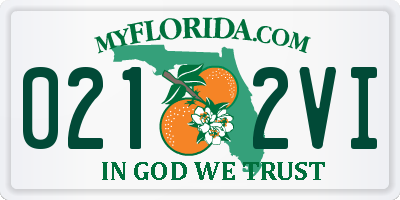 FL license plate 0212VI