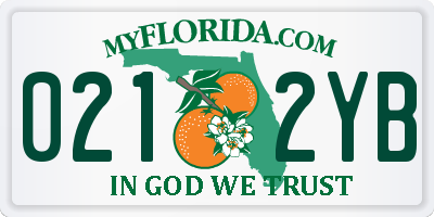 FL license plate 0212YB