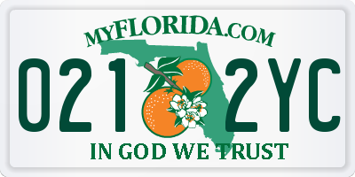 FL license plate 0212YC