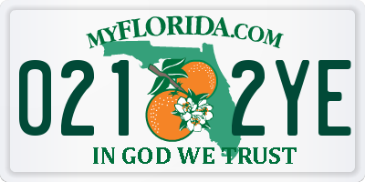FL license plate 0212YE