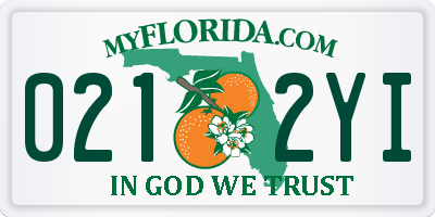 FL license plate 0212YI