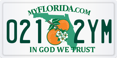 FL license plate 0212YM