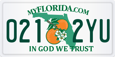 FL license plate 0212YU