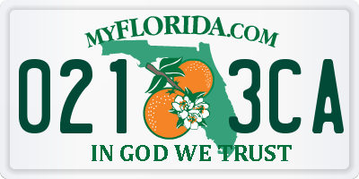 FL license plate 0213CA