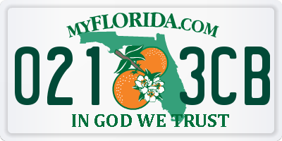 FL license plate 0213CB
