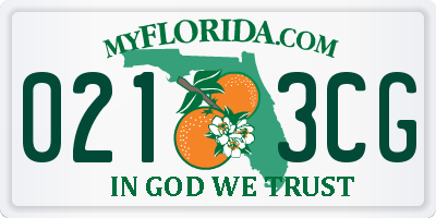 FL license plate 0213CG
