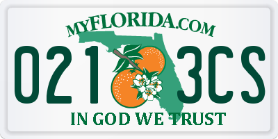 FL license plate 0213CS