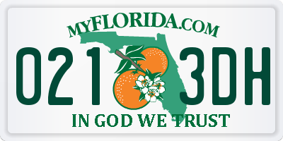 FL license plate 0213DH