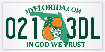 FL license plate 0213DL
