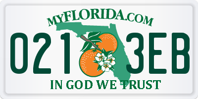 FL license plate 0213EB