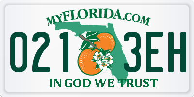 FL license plate 0213EH