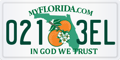 FL license plate 0213EL