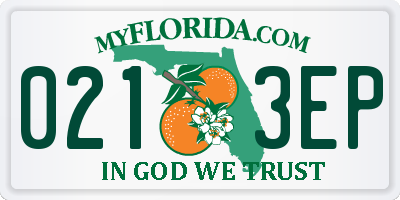 FL license plate 0213EP