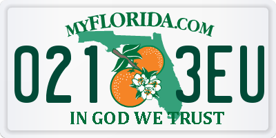 FL license plate 0213EU