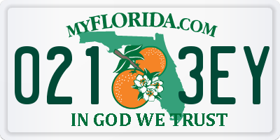 FL license plate 0213EY