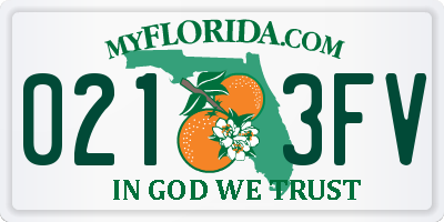 FL license plate 0213FV