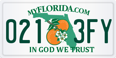 FL license plate 0213FY